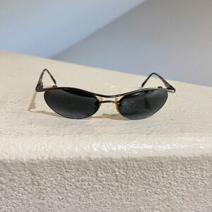 RARE MAUI JIM MAKAI SUNGLASSES Black Polarized‎ Lenses MJ 150-02